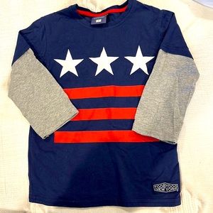 Toobydoo boys size 2t long sleeve t shirt. Stars and Stripes